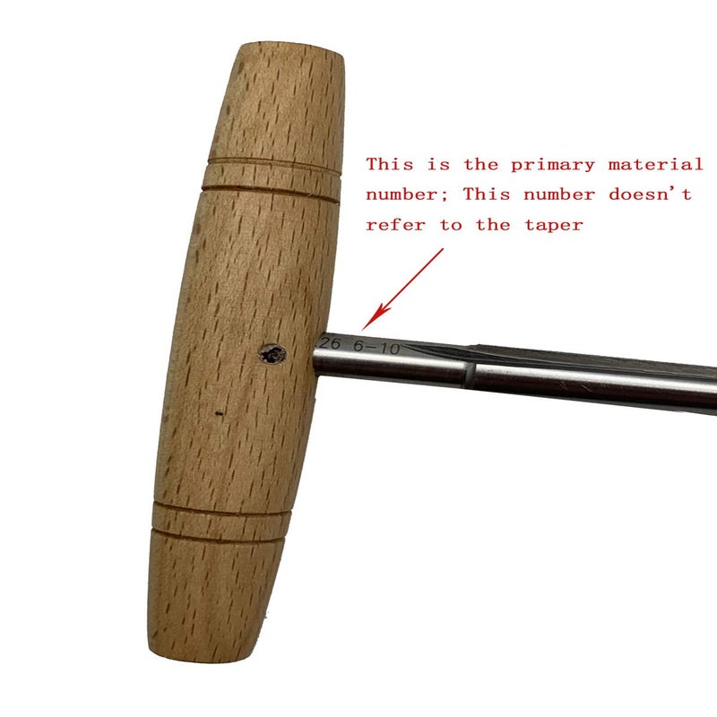 KAISH Violin Viola Peg Hole Reamer for 3/4 4/4 Violin 1:26 Taper with Wood Handle Violin Luthier Tool - Image 5